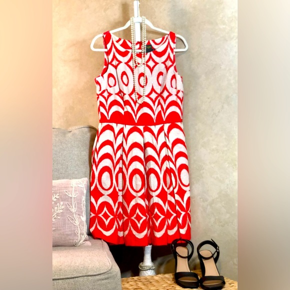 Taylor Dress, Size 8, Coral and Tan, pre-teen through 99 🤍 - Picture 1 of 7